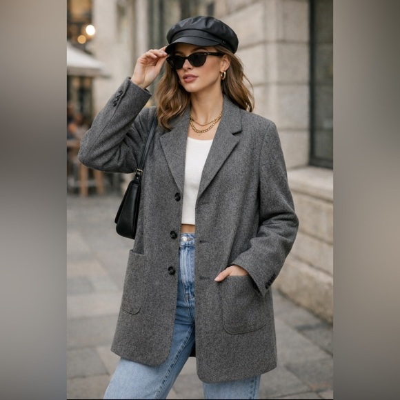 Worthington Jackets & Blazers - Worthington NWT 100% Wool Long Gray Blazer | Classic Tailored Workwear